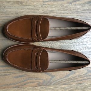New J. Crew Ryan Penny Loafers in Leather